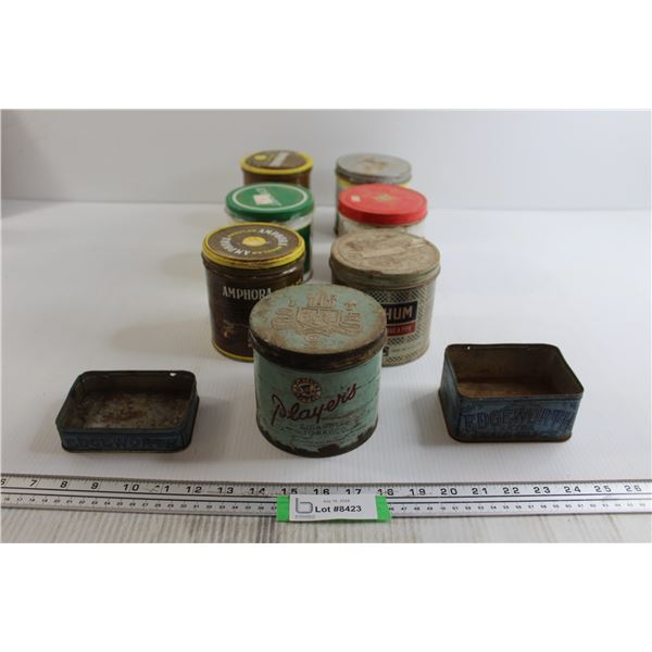 (9) Assorted Tobacco/Cigarette Tins