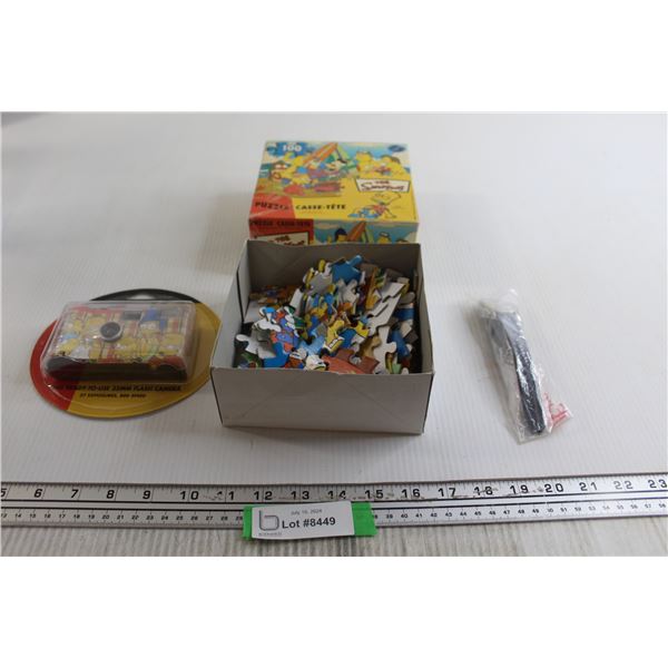 The Simpsons Puzzle - As Is, Flash Camera, and Watch