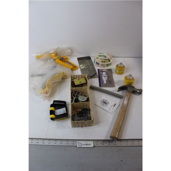 Hammer, Painters Tape, Hinges, Misc.