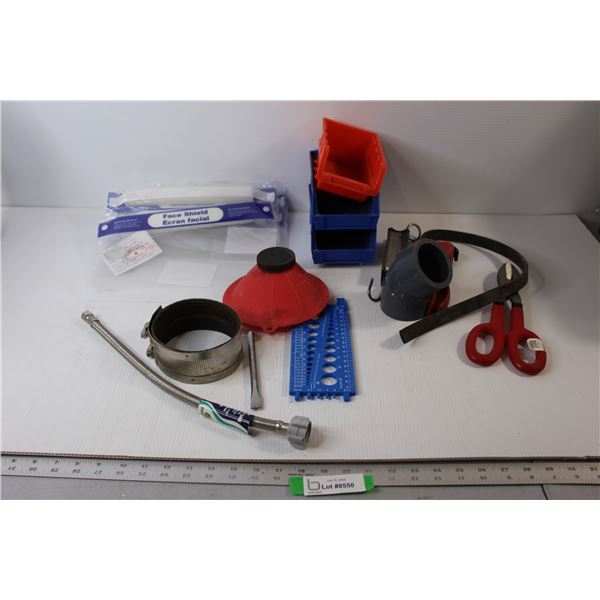 Tool Containers, Wire Scissors, Face Shields, Misc.
