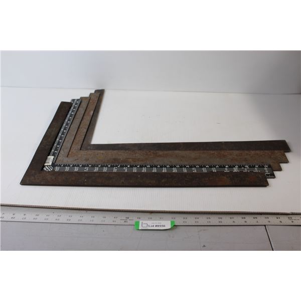 (5) Square Edge Metal Rulers