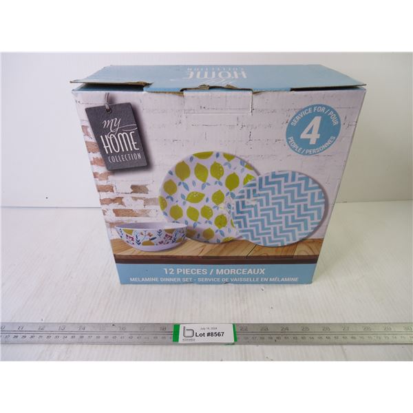 (12) Piece Melamine Dinner Set (NIB)