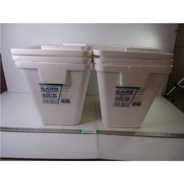 (2) Cryopack Styrofoam Coolers- 24 Can Capacity with (2) Extra Lids