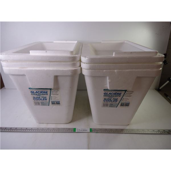 (2) Cryopack Styrofoam Coolers- 24 Can Capacity with (2) Extra Lids