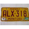 Image 2 : (1) 1976 Manitoba License Plate-last tagged 1978