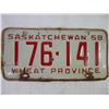 Image 2 : (1) 1958 Saskatchewan License Plate