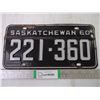 Image 1 : (1) 1960 Saskatchewan License Plate