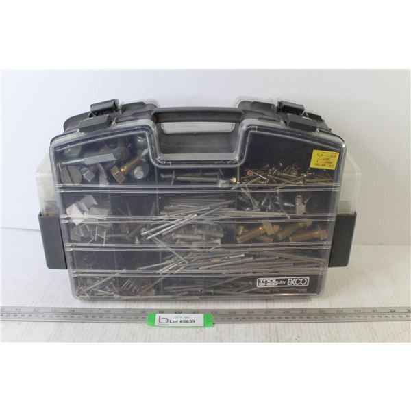 Parts Organizer (damage to corner & clasp) - Screws - Bolts - Nails - Misc. Items