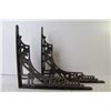Image 2 : (2) Cast Iron Shelf Supports (12" x 14 1/2")