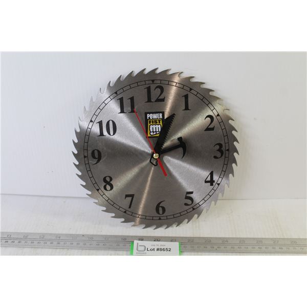 Power Fist Saw Blade Clock (not running)