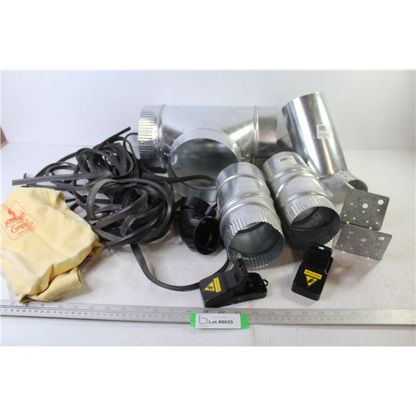 Duct Work Pieces - Rubber Trim - John Bull Chamois - (2) Mouse Traps