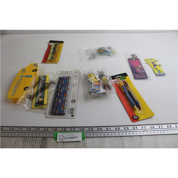 The Simpsons School Supplies - Pencils, Protractor, etc.