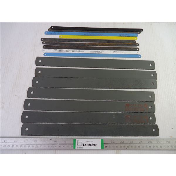 (16) Hacksaw Blades in Various Lengths