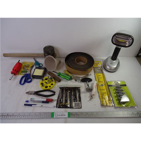 Outdoor Light, Nut Driver Set, Tools, Scissors and misc. hardware