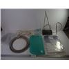 Image 1 : Lot of Assorted Faceshields, Extension Cord, Antenna, Steel Braided Hose