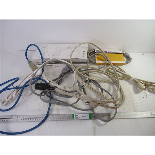 (5) Extension Cords,(2) Pkgs. Shelf Brackets and dishwasher Hose and Elbow