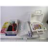 Image 1 : Container of Cleaning Scrubbers, Bandages and lot of Plastic Face Shields