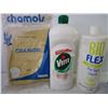 Image 4 : Grout Sealer, Weather Mate Protector, (sealed)Vim, Bio Flex Liquid and Chamois (partial contents, ca