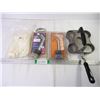 Image 1 : (2) Locking Hitch Pins, Slider Hamburger Patty Press and Nylon Rope
