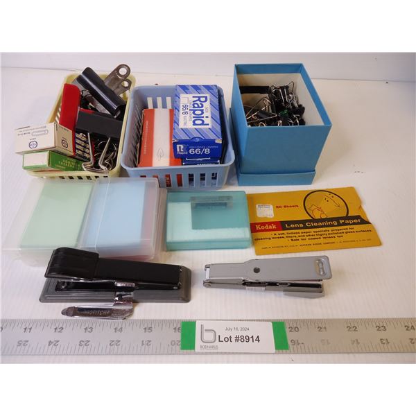 Office Supplies-Staplers, Staples, Clips, Tacks, Sticky Notes
