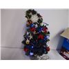 Image 3 : Small Decorated Light Up Tree and Box of Christmas Bulbs