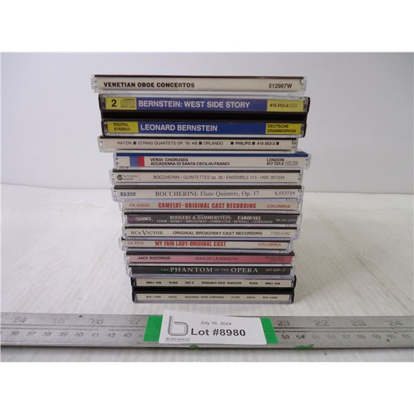 (14) Classical Music CD's-Boccherini, Bernstein, Phantom of the Opera and more