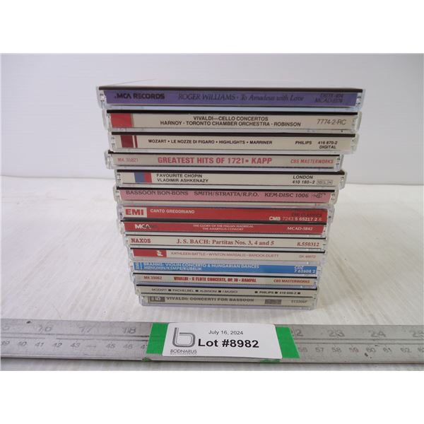 (14) Classical Music CD's-Roger Williams, Bach, Vivaldi and more
