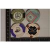 Image 2 : 4-$1 PLASTIC GAMING CHIPS: HORSESHOE CLUB,