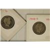 Image 1 : 1897 & 1908-O SILVER BARBER QUARTERS