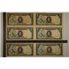 Image 1 : 6-JAPANESE GOVERNMENT 1 PESO BILLS 2-AU / UNC