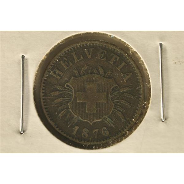 1876-B SWITZERLAND 5 RAPPEN