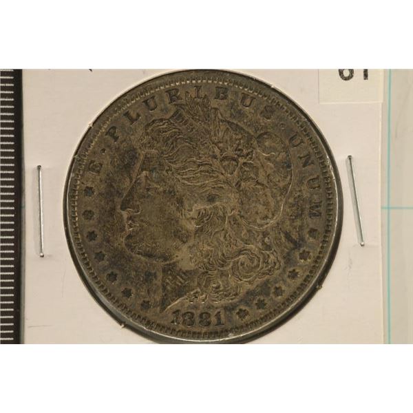 1881 MORGAN SILVER DOLLAR TONED