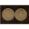 Image 2 : 1905-A & 1911-D GERMAN SILVER 1/2 MARKS .1604