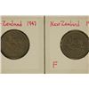 Image 1 : 1947 & 1948 NEW ZEALAND 1 SHILLING COINS
