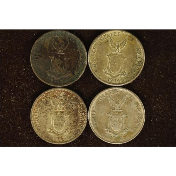 4-1944-D US/PHILIPPINES SILVER 20 CENTAVOS .386