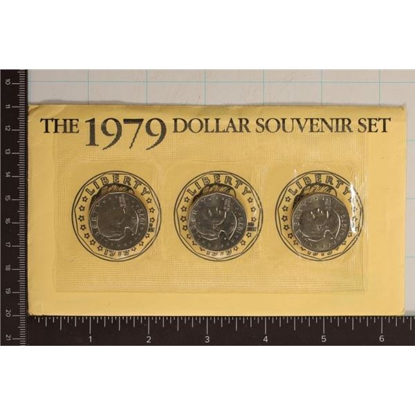 1979-P/D/S SBA DOLLAR SOUVENIR SET WITH ENVELOPE