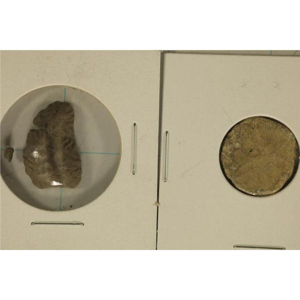 2-ANCIENT TO MEDIEVAL CLAY & LEAD MOLDED COIN SIZE
