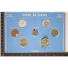 Image 1 : ISRAEL 7 COIN UNC SET IN CARDBOARD CARD COINS R