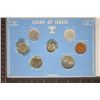 Image 2 : ISRAEL 7 COIN UNC SET IN CARDBOARD CARD COINS R