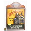 Image 1 : WOODEN HARLEY DAVIDSON MOTORCYCLE SIGN