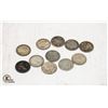 Image 1 : LOT OF 11 SILVER CANADIAN DIMES