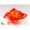 Image 1 : MID CENTURY RED ART GLASS BOWL