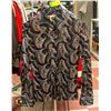Image 1 : 1970S BLACK PAISLEY LADIES SHIRT SIZE SM/M