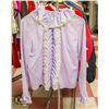 Image 1 : 1970S LILAC RUFFLED LADIES SHIRT SIZE SM