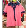 Image 1 : 1970S PINK BLUE COLLAR SHIRT SIZE S/M