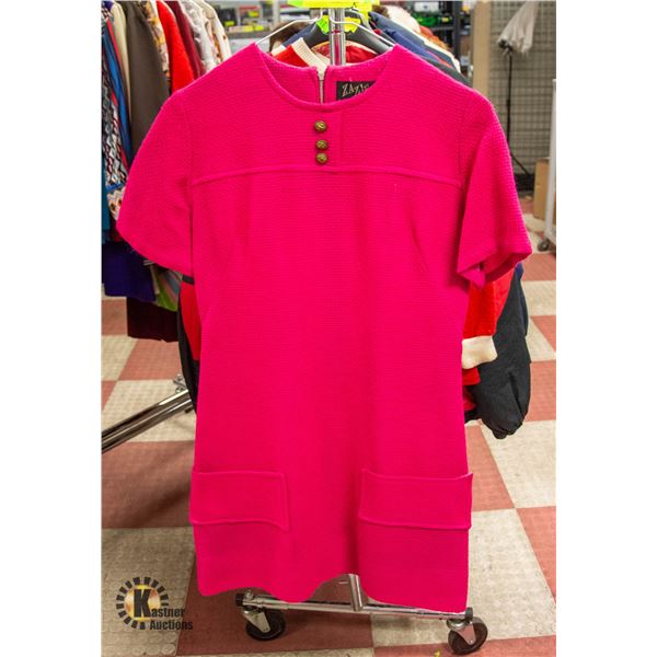 1960S ZAZIE UK PINK MINI DRESS SZ SM