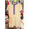 Image 1 : 1960S RONDA ROY WHITE PURPLE DRESS SZ SM