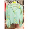 Image 1 : 1970S TEAL PRINT SHIRT SIZE SM
