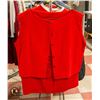 Image 1 : 1970S RED VELVET TOP & SKIRT SET SZ S/M