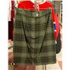 Image 1 : 1970S GREEN PLAID PENCIL SKIRT SZ SM